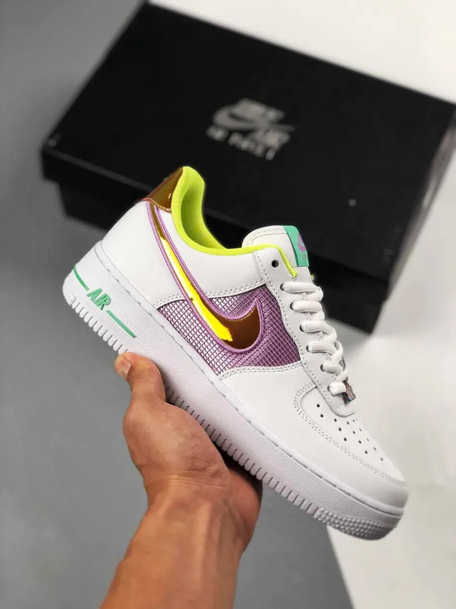 Nike Air Force 1 Pastel White Multicolour WMNS CW5592-100 #electro green jordan 6