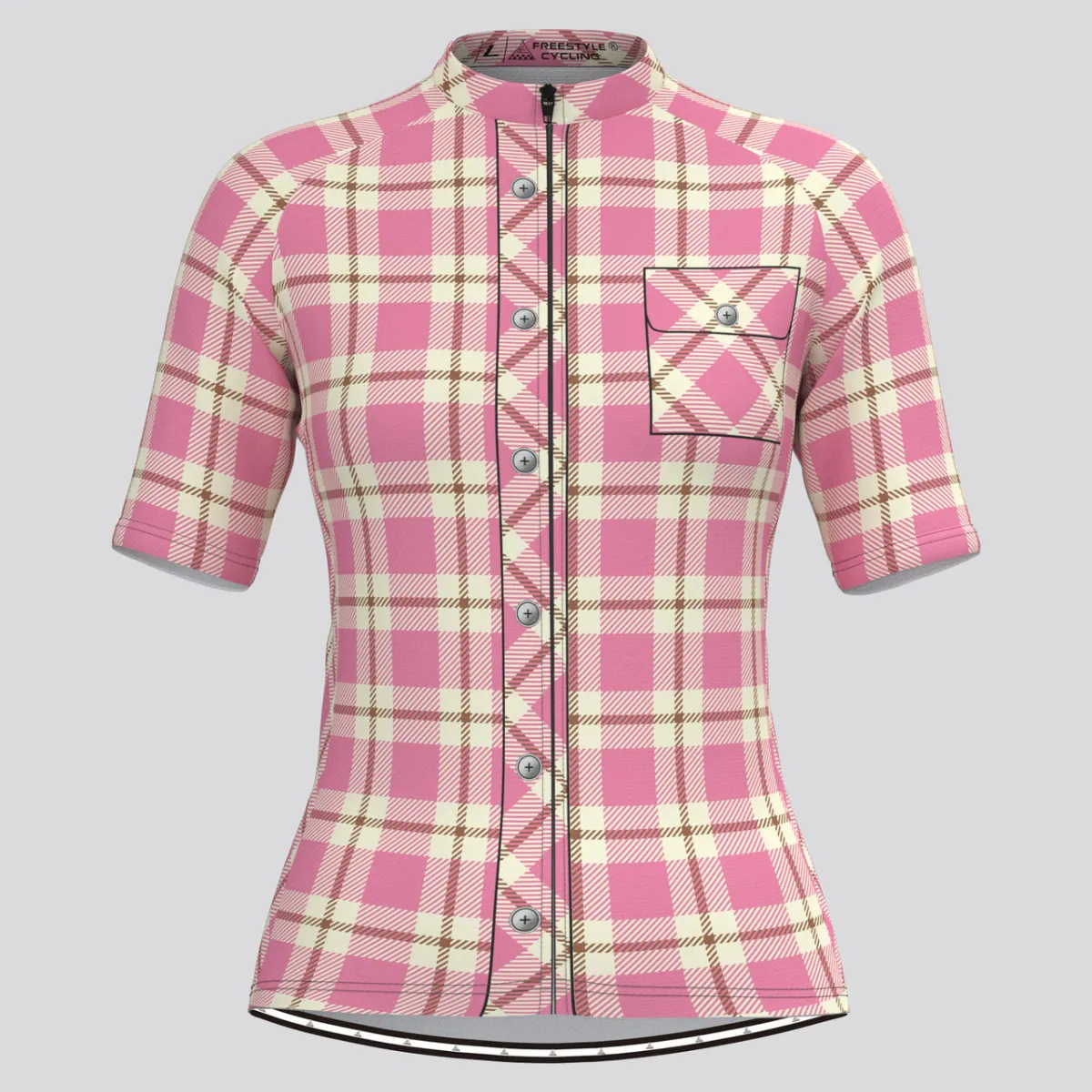 Plaid Checkered Shirt V22 Women's Cycling Jersey