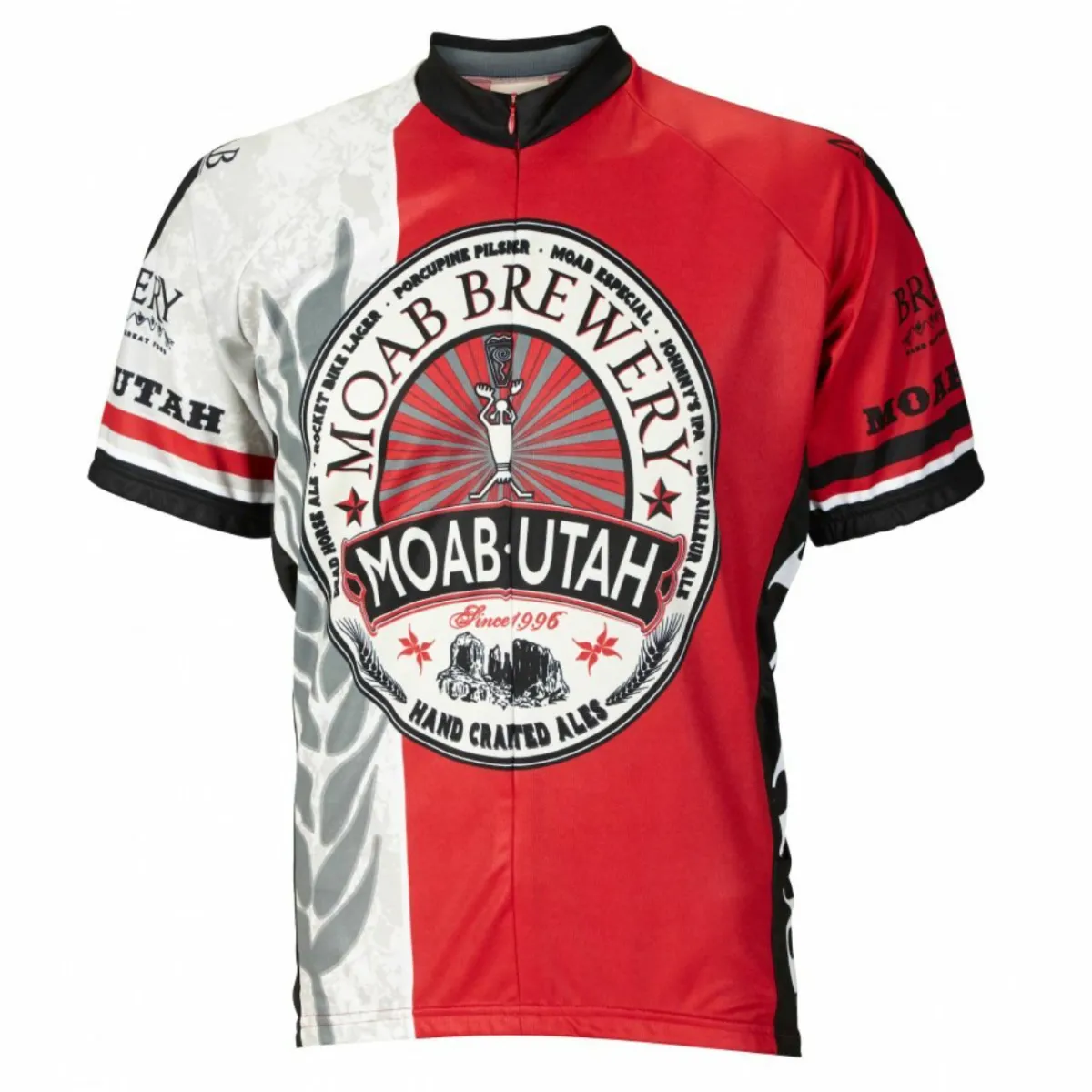 Moab Brewery Hoppy beer Men's 16' Zip Short Sleeve Cycling Jersey / Hoppy Beer For Short