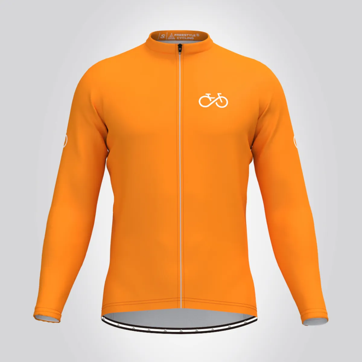 Ride Forever Men's LS Cycling Jersey - Orange Brand New