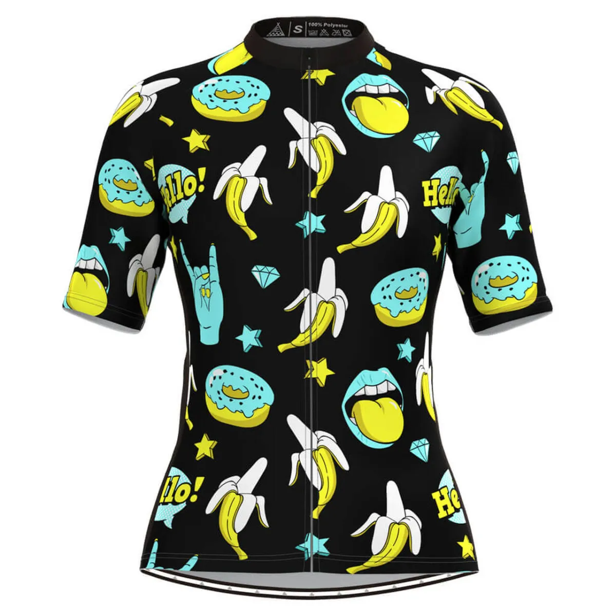 Women's Donuts Banana Print Cycling Jersey To Buy