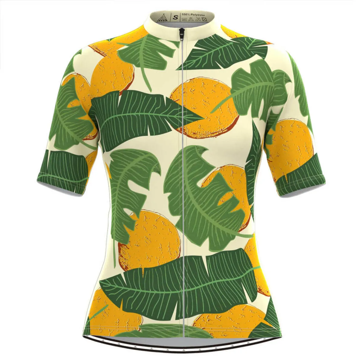Women's Tropical Coconut Print Hawaiian Cycling Jersey