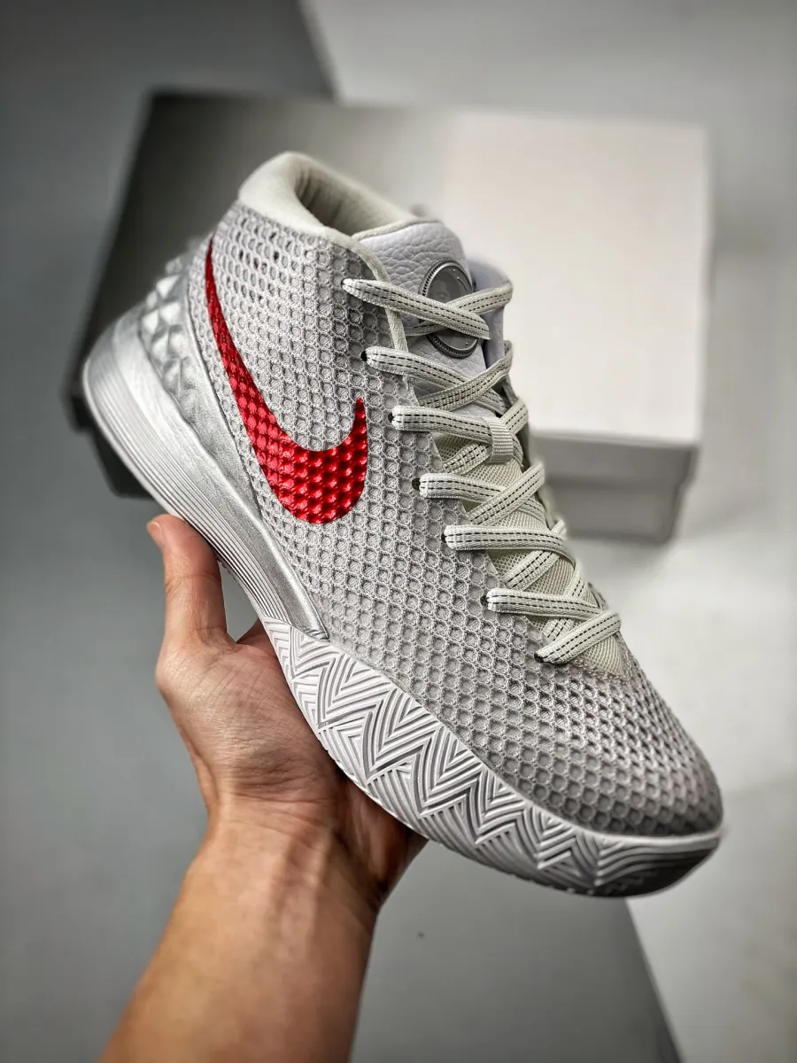 Nike Kyrie 1 'Opening Night' White/Metallic Silver/University Red #kyrie 1 opening night