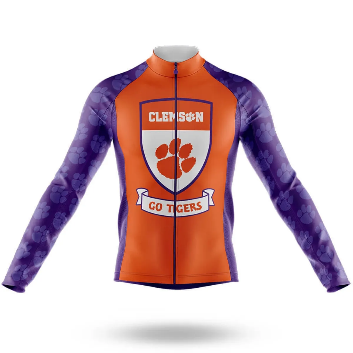 Clemson Tigers Shield Long Sleeve Cycling Jersey Only