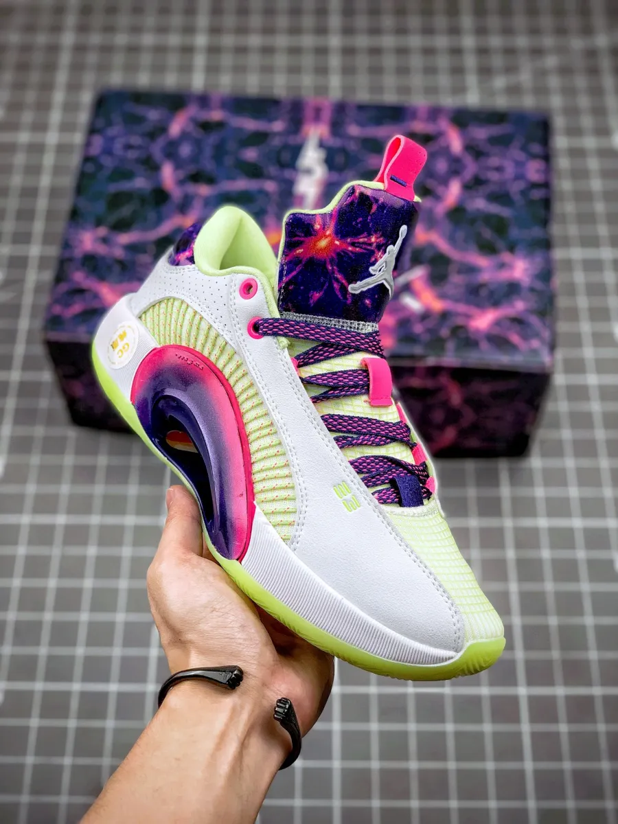 Air Jordan 35 Low 'Luka Doncic' White/Purple-Iridiscent - jordan 35 galaxy