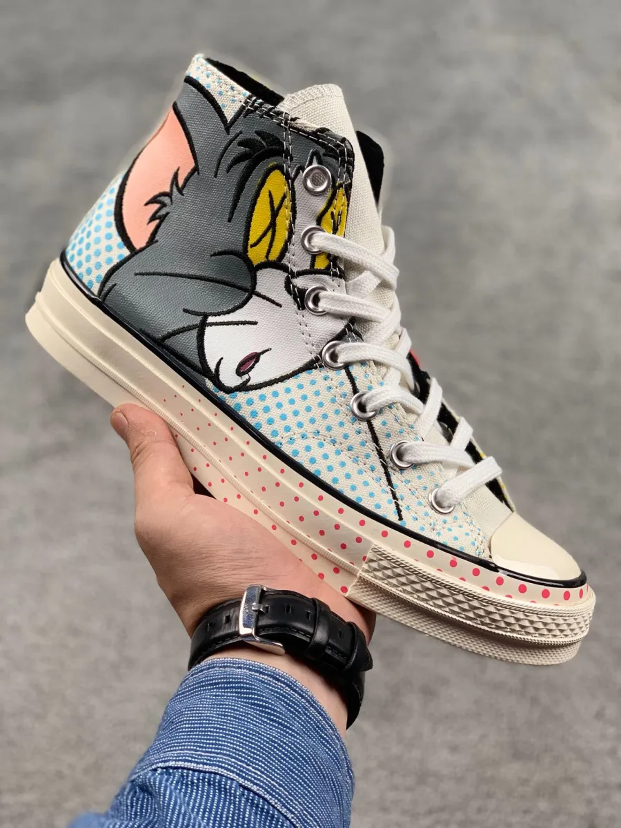 Converse Tom and Jerry Chuck 70 High Top Egret/Red/Black / tom and jerry chuck taylor all star high top