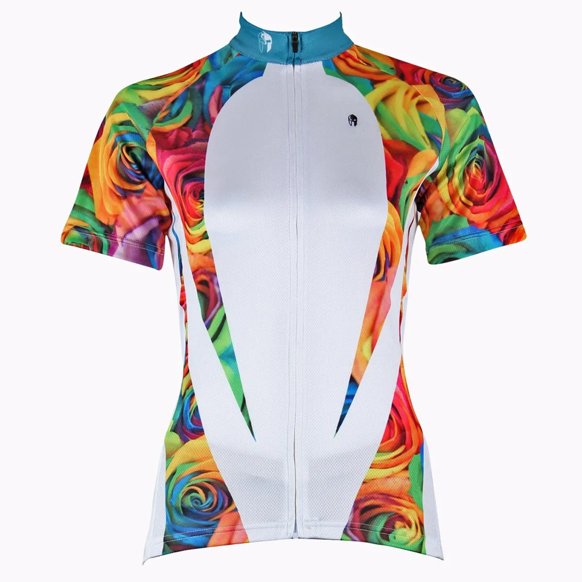 Ilpaladino Rose Patterns Elegant Women's Summer Short-Sleeve Cycling Jersey Spring Autumn Exercise Bicycling Pro Cycle Clothing Racing Apparel Outdoor Sports Leisure Biking Shirts Breathable Sport Clothes NO.224