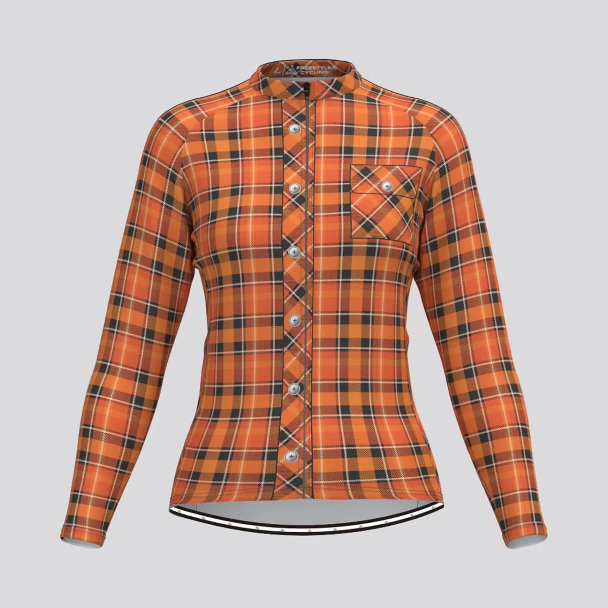 Plaid Checkered Shirt V25 Women's LS Cycling Jersey To Buy
