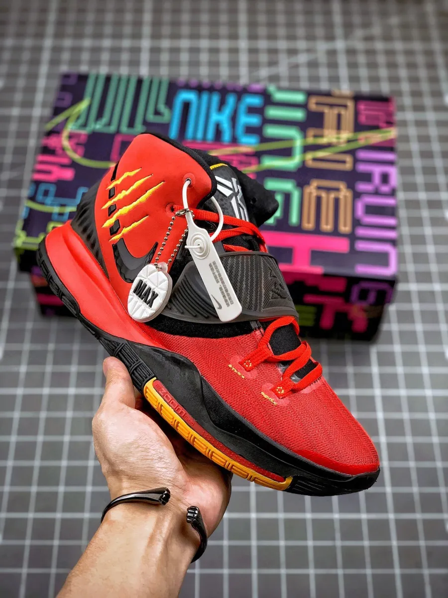 Nike Kyrie 6 'Bruce Lee' Comet Red/Black-Metallic Silver-Del Sol Kyrie Bruce Lee Red