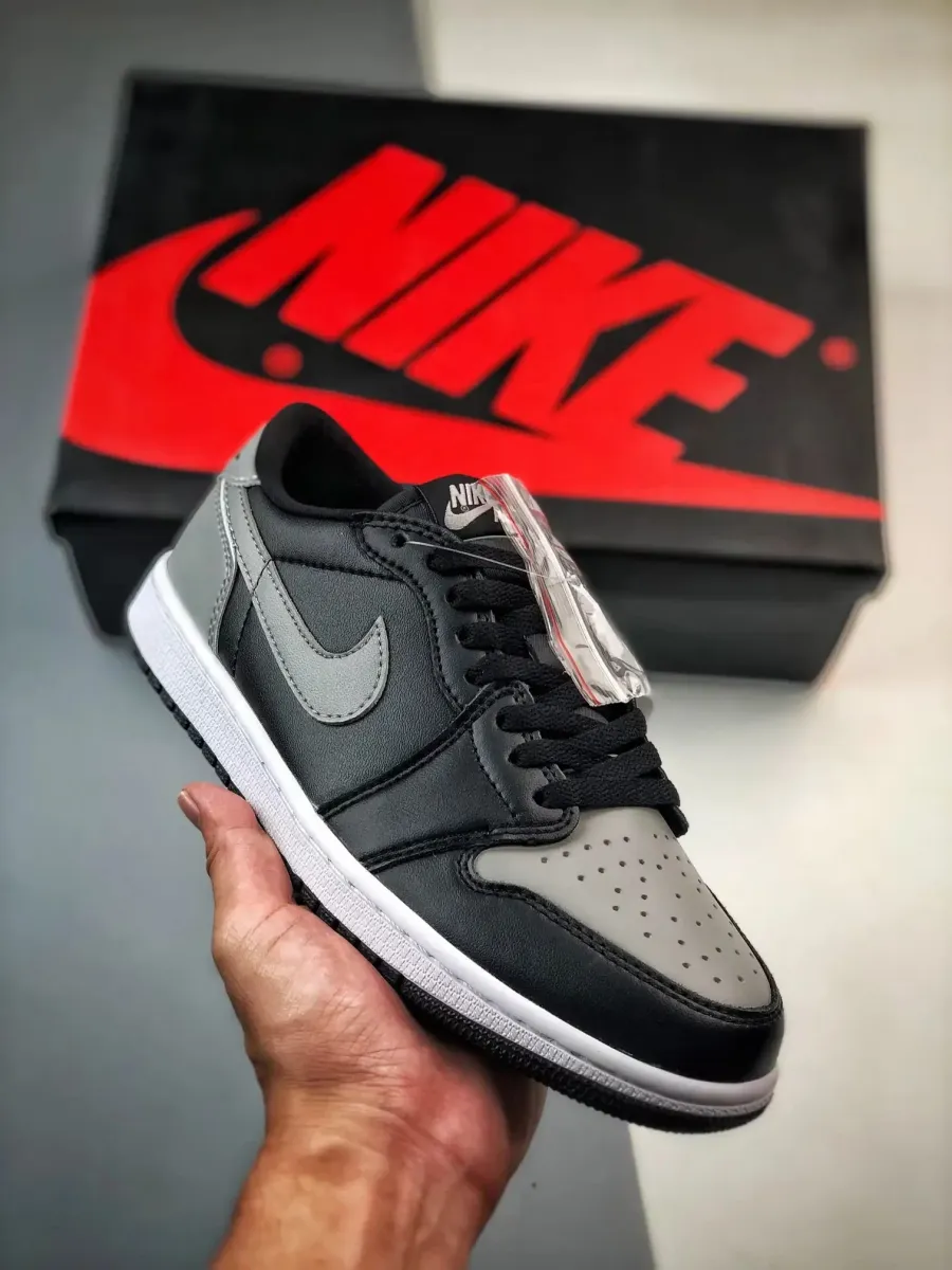 Air Jordan 1 Retro Low Shadow Black/Medium Grey-Sail 705329-003
