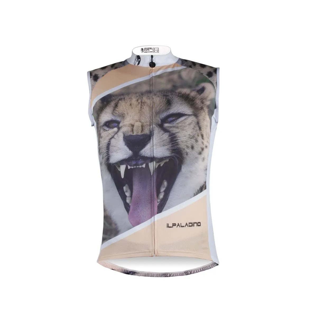 Leopard Panther Naughty Animal Men's Cycling Sleeveless Bike Jersey T-shirt Summer Spring Road Bike Wear Mountain Bike MTB Clothes Sports Apparel Top NO.W677