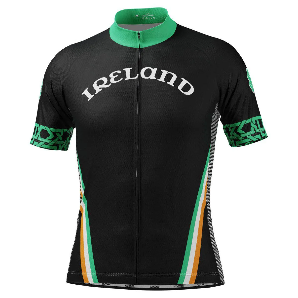 Men's Ireland Eire Shamrock Short Sleeve Cycling Jersey, Ireland Cycling Jersey