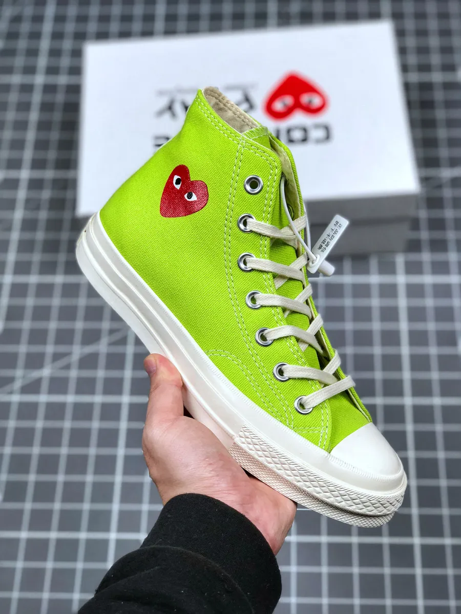 Comme des Garcons Play Converse Chuck Taylor All Star 70 High Lime 168299C #lime green comme des garcons