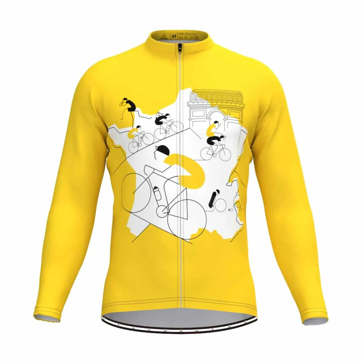 Men's Tour De France Classic Color LS Jersey Yellow Online
