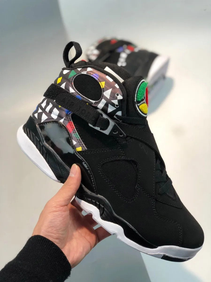 Air Jordan 8 Retro 'Quai 54' White/Black-Multi-Color / air jordan 8 multicolor