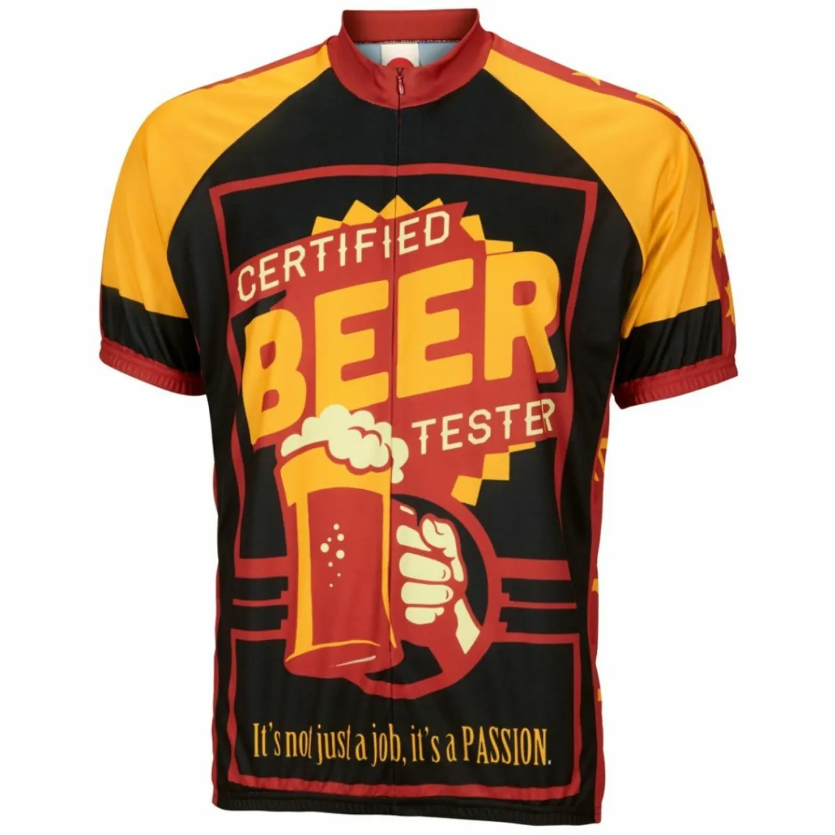 Beer Tester Short sleeve 19" zip men's cycling jersey
