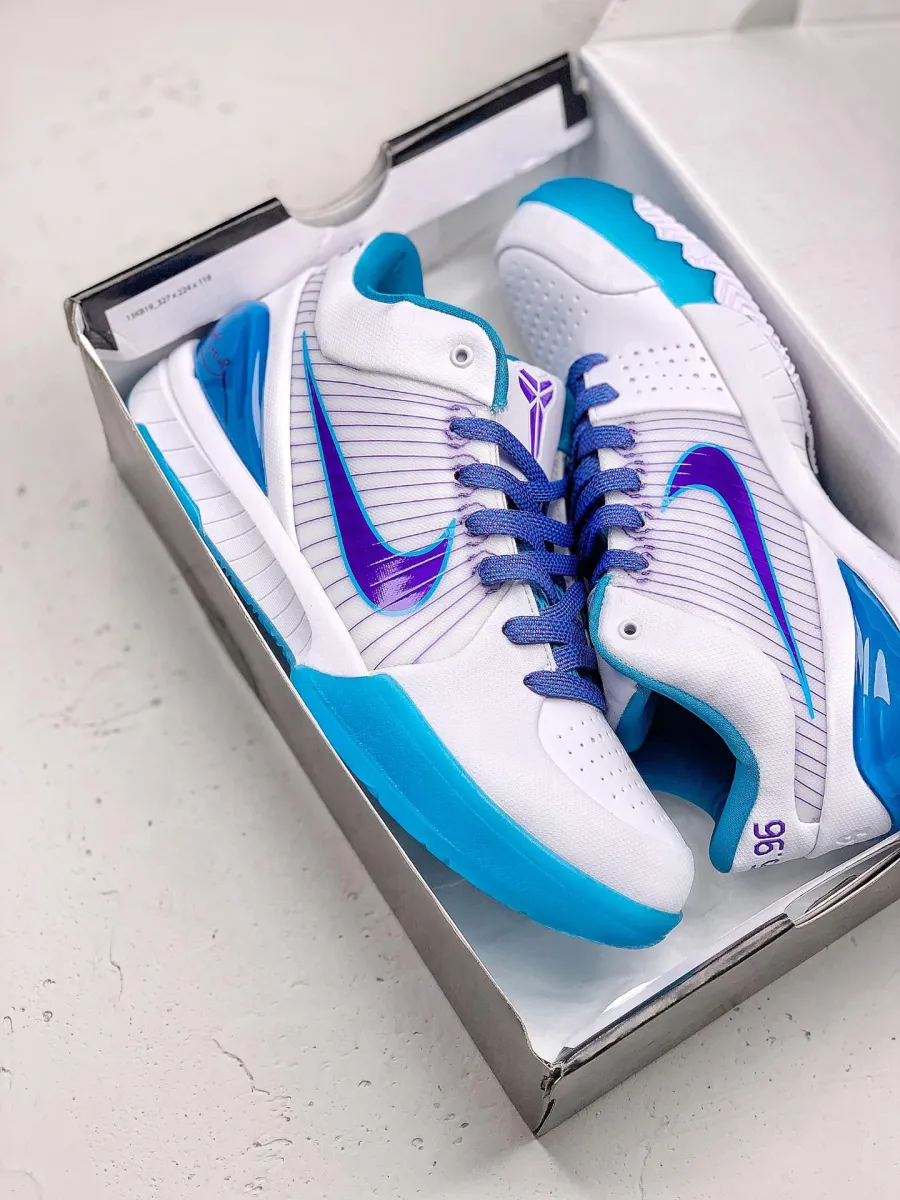Nike Zoom Kobe 4 Protro 'Draft Day' White Blue #kobe 4 purple