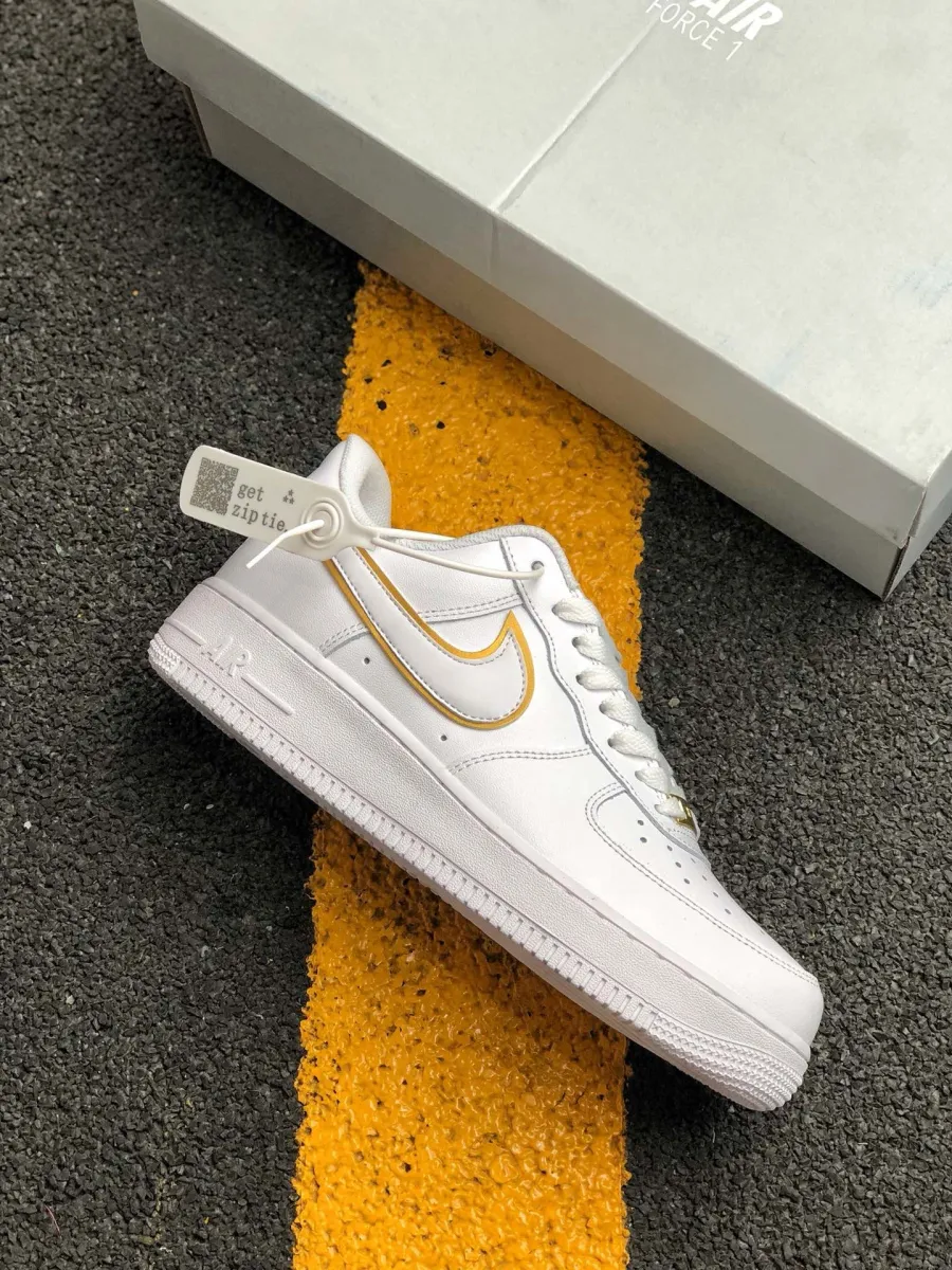 Nike Air Force 1 Low Gold Swoosh Pack White AO2132-102 #gold nike air force
