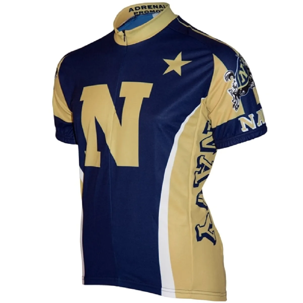 The US Naval Academy 3/4 zip Men's Short Sleeve Cycling Jersey NAVY-MED