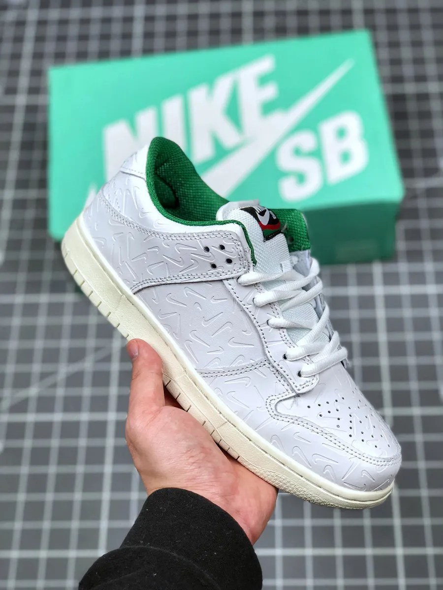 Ben-G X Nike SB Dunk Low White Lucid Green CU3846-100 New Releases