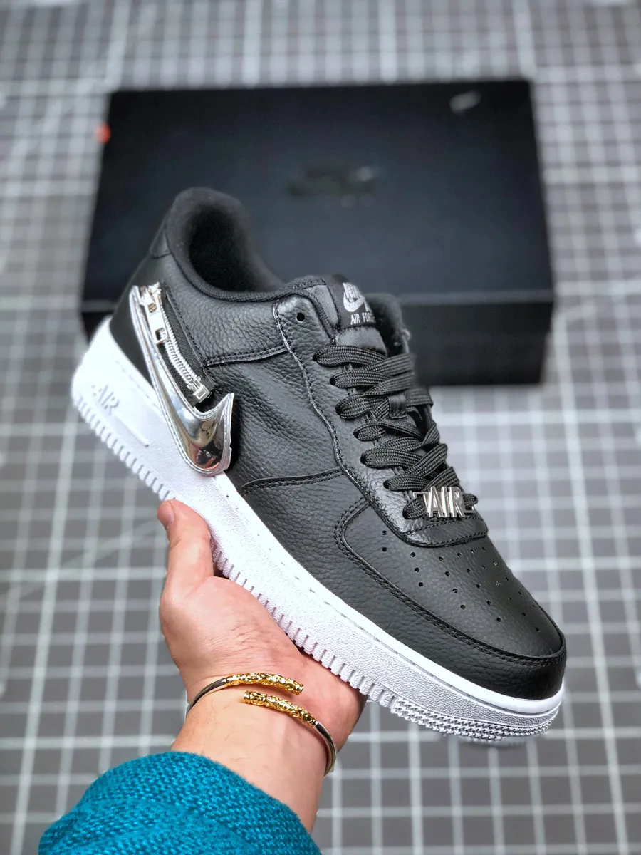Nike Air Force 1 Zip-On Swoosh Logo Black CW6558-001 Online