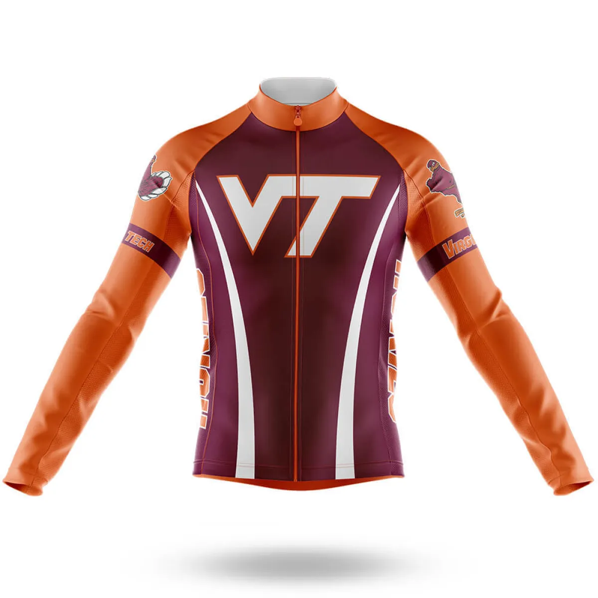 Virginia Tech Long Sleeve Cycling Jersey Only Brand New