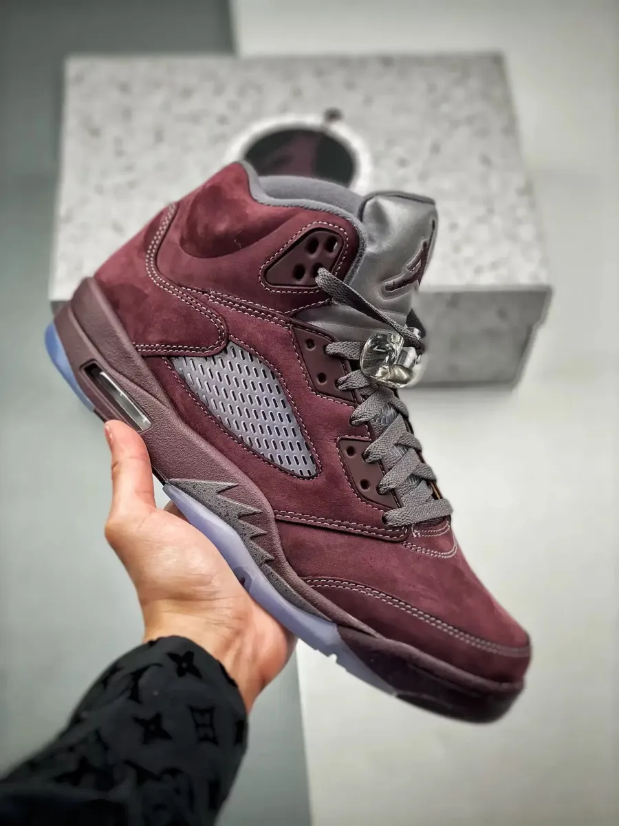 Air Jordan 5 SE Deep Burgundy/Flint Grey-Silver - jordan burgundy