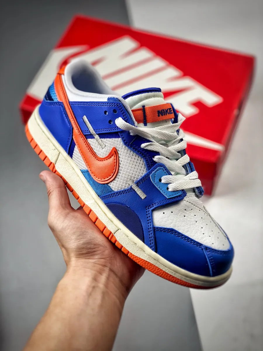 Nike Dunk Scrap 'Knicks' White/Blue-Orange DM0128-100 / blue and orange dunks low