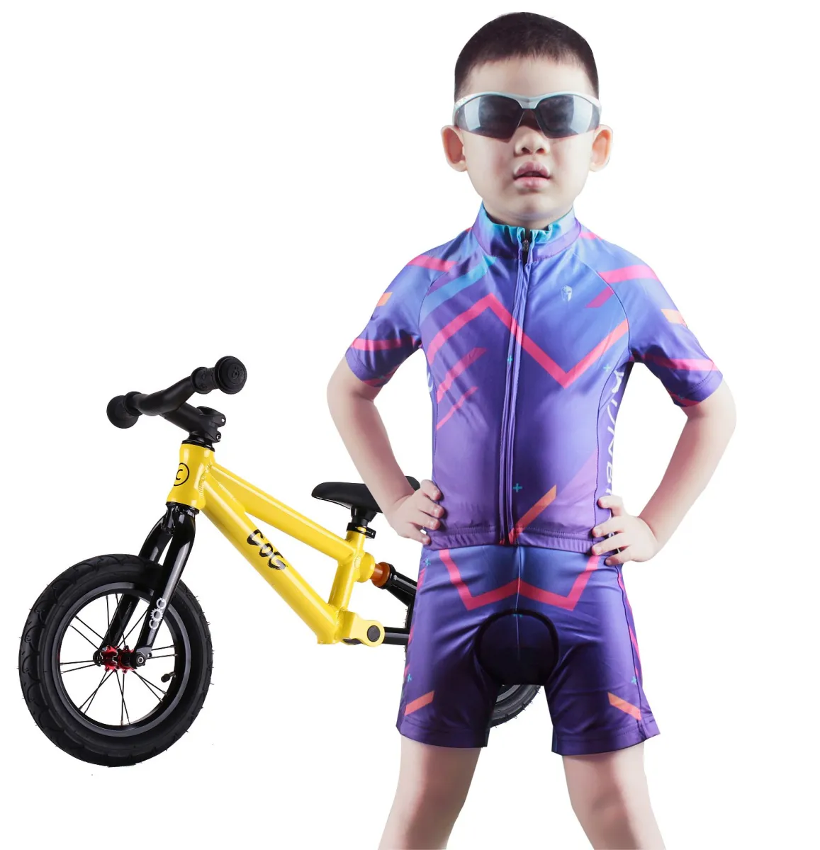 Children Boys' Girls' Cycling Jersey Set For Kids Road Mountain Bike Short Sleeve with 3D Padded Shorts Breathable