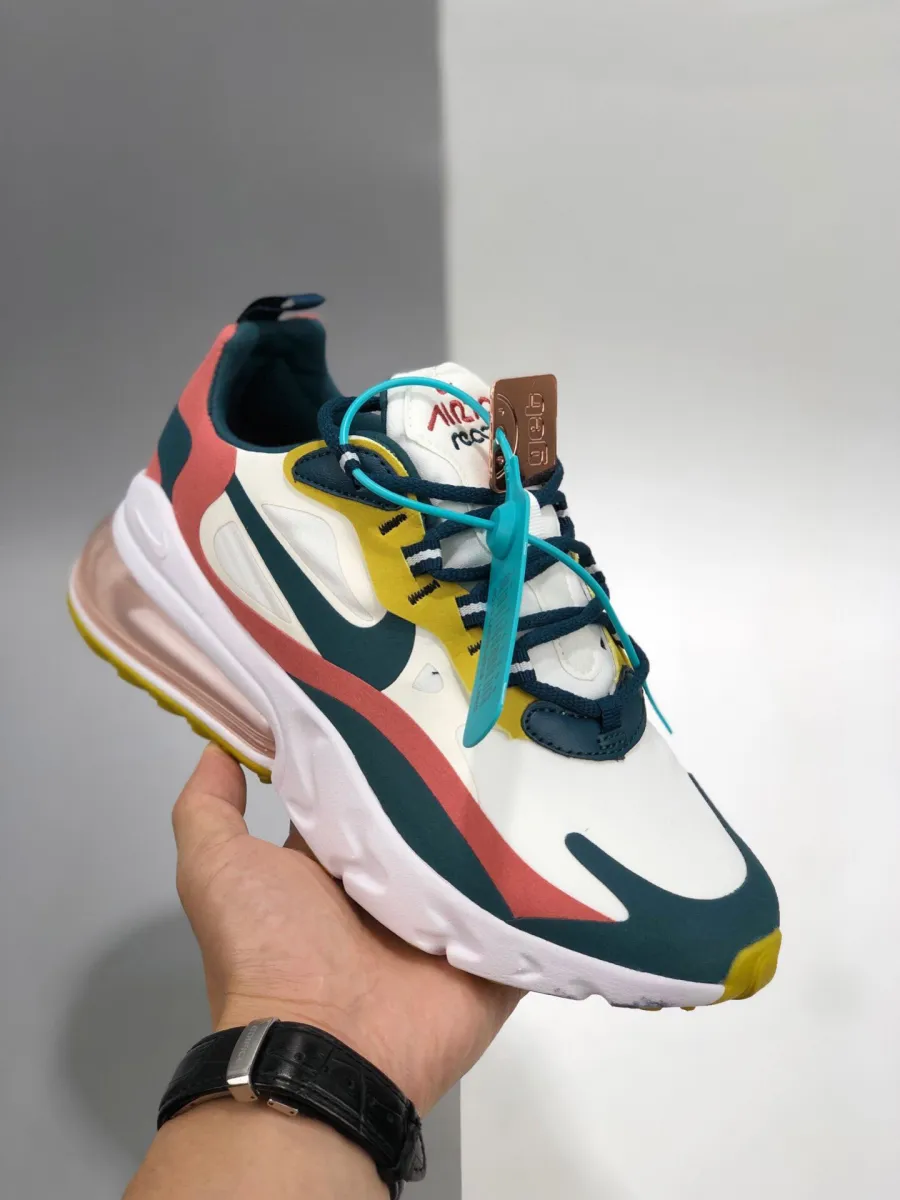 Nike Air Max 270 React 'Midnight Turquoise' CT1264-103 Nike Air Max White And Turquoise