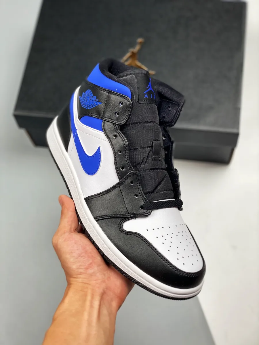 Air Jordan 1 Mid White Black Royal