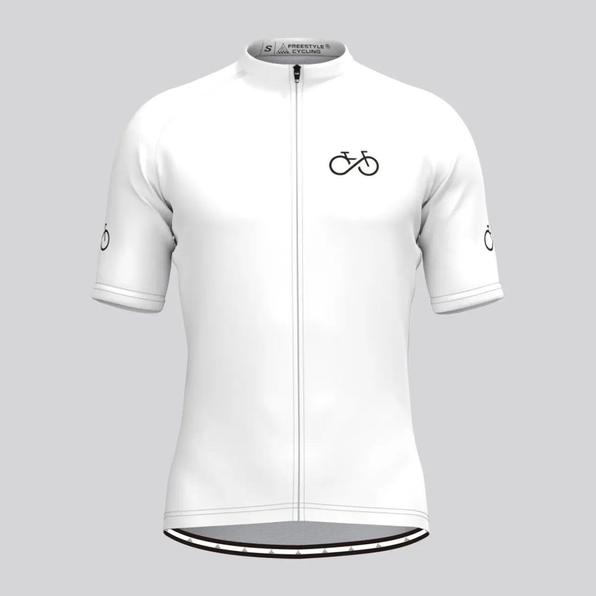 Ride Forever Men's Cycling Jersey-White Restock