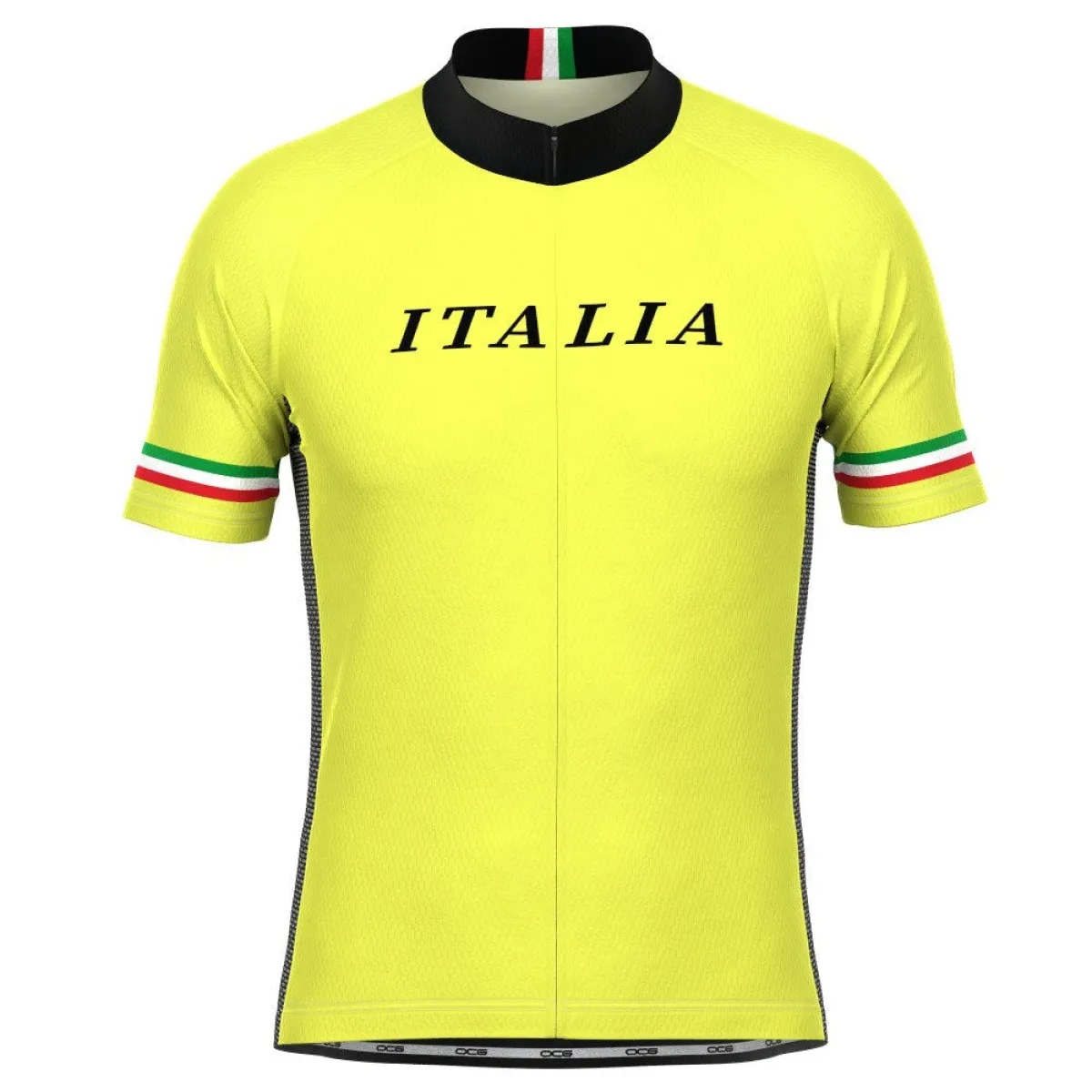 Men's High Visibility Italia Short Sleeve Cycling Jersey, Cycling Jersey Italia