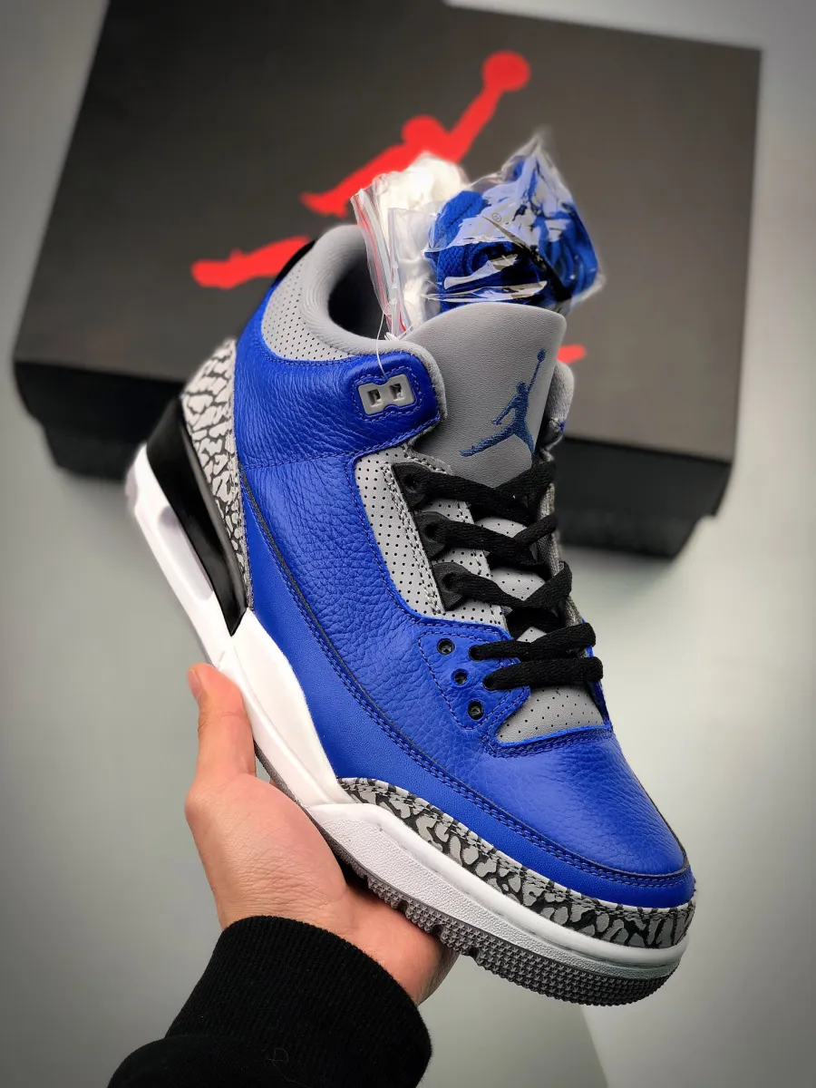 Air Jordan 3 Varsity Royal/Cement Grey jordan 3 royal cement