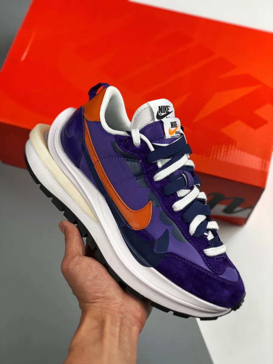 Sacai X Vaporwaffle 'Dark Iris' Campfire Orange/White #nike sacai vaporwaffle dark iris