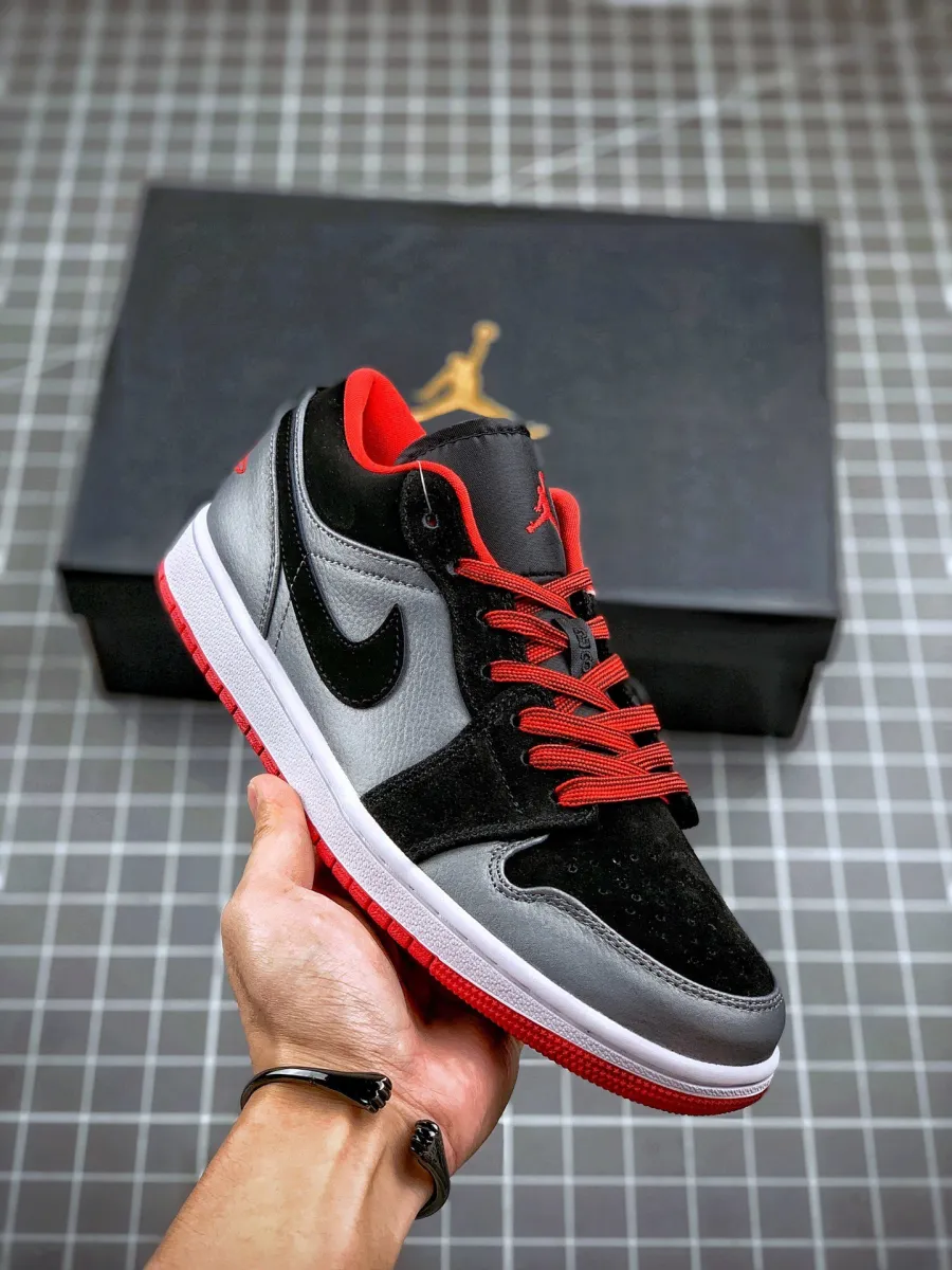 Air Jordan 1 Low Black Dark Grey Gym Red Air Jordan 1 Low Black Gym Red