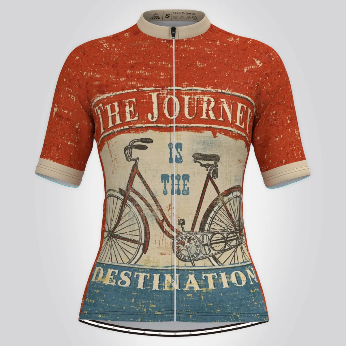The Journey is The Destination Women's Cycling Jersey Red