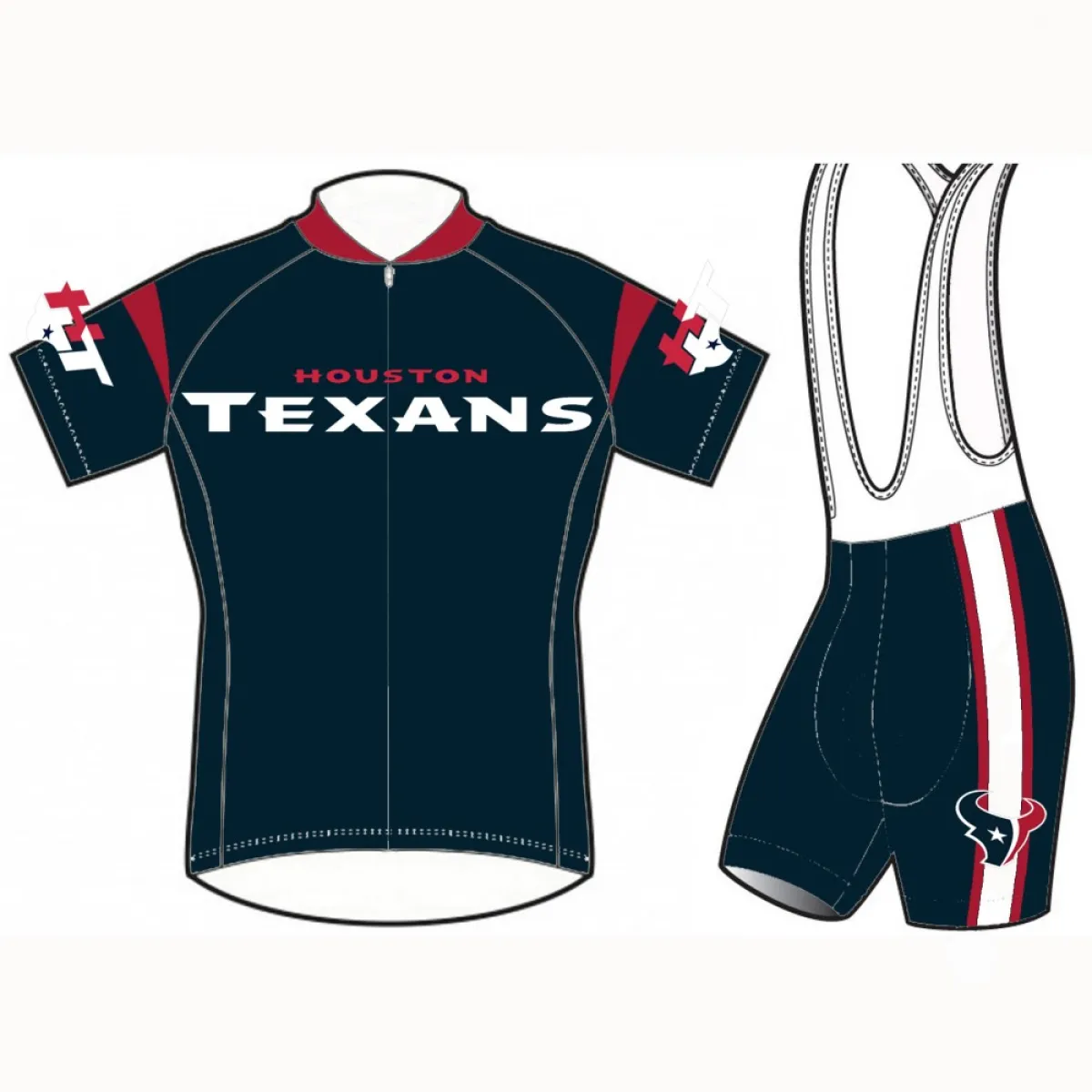 Outlet NFL Houston Texans Cycling Jerseys Shorts (bibs)