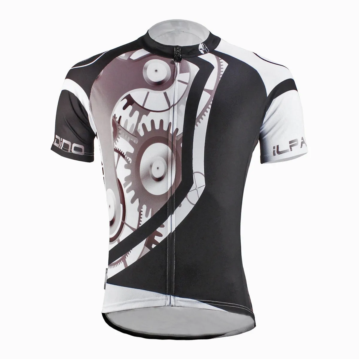 ILPALADINO Men's Cycling Jersey Simple Style Comfortable Bike Shirt Mountain Biking Apparel Outdoor Sports Gear Leisure Biking T-shirt Black and White NO.618