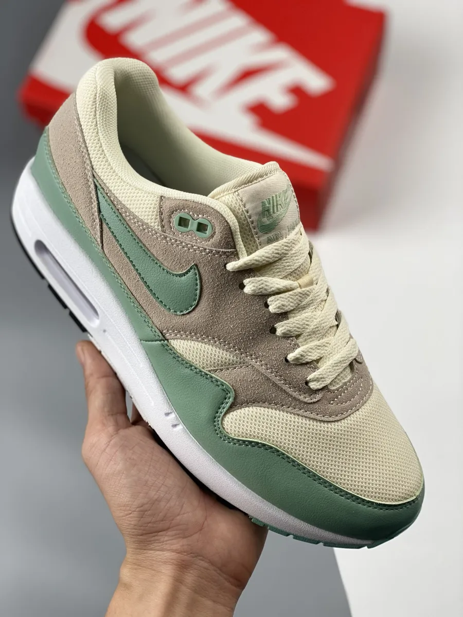 Nike Air Max 1 White/Mica Green-Photon Dust-Black DZ4549-100 - green air max