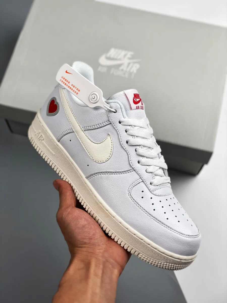 Nike Air Force 1 Low 'Valentine's Day 2021' White/Sail-University Red - air force 1 valentine's day 2021