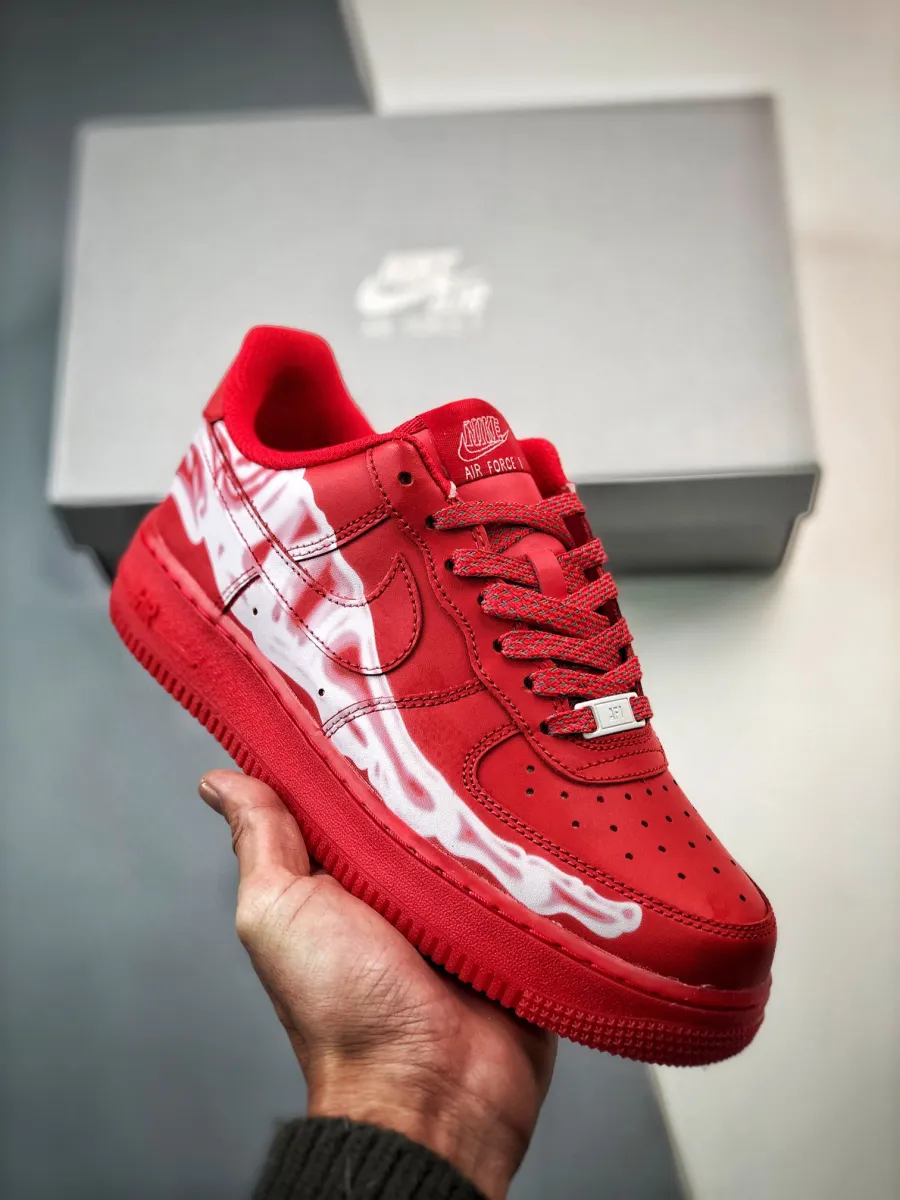 Nike Air Force 1 Low 'Skeleton' Red Custom 1676631281 Online