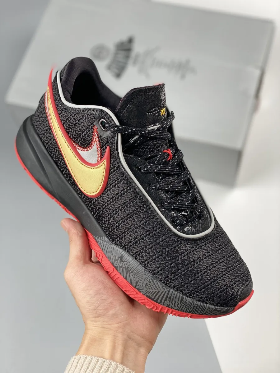 Nike LeBron 20 'Miami Heat' Black/University Red-University Gold - lebron 20 university red