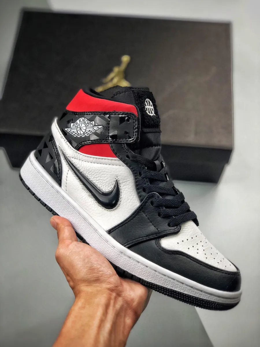Air Jordan 1 Mid 'Quai 54' Black/White-Multi-Color / jordan 1 mid quai