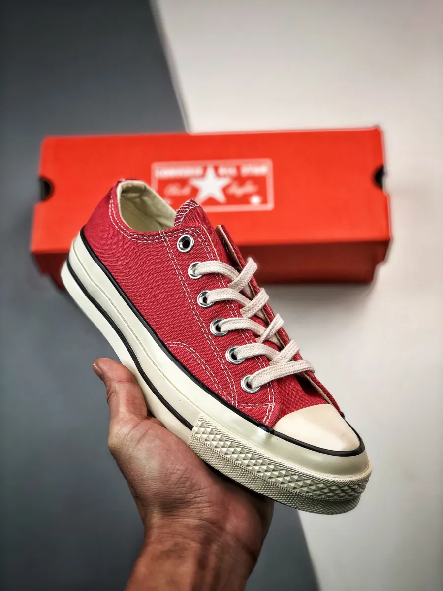 Converse Chuck 70 Low Vintage Canvas Rhubarb Pie/Egret/Black A02767C #chuck 70 vintage canvas sale