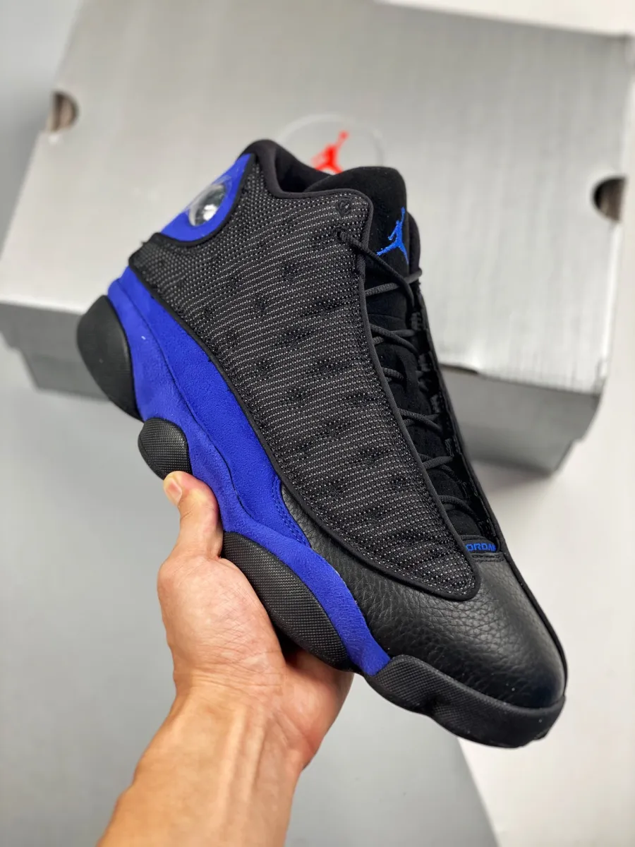 Air Jordan 13 Black Hyper Royal With 3M Reflective Upper #blue and black 13s jordans