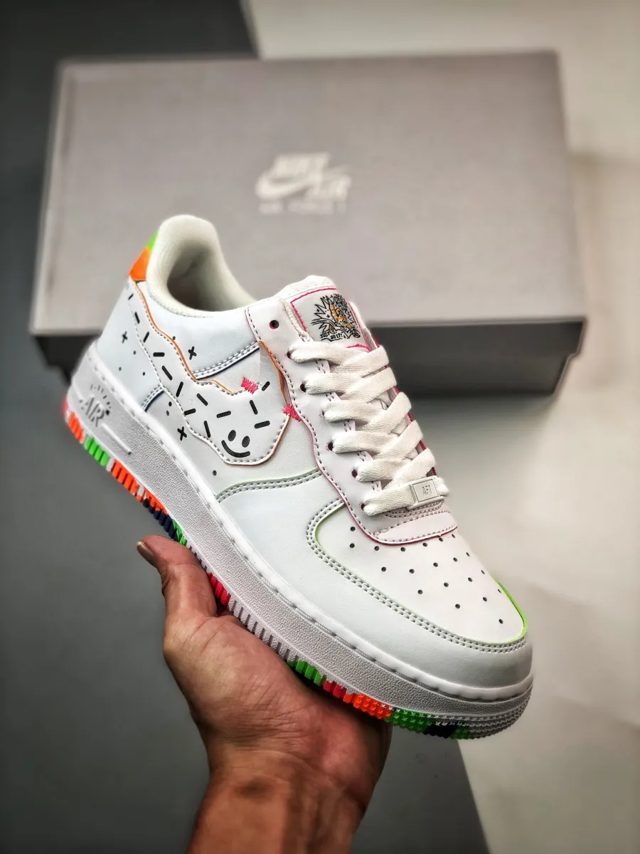 Nike Air Force 1 Low GS Kids Drawing White DV1366-111