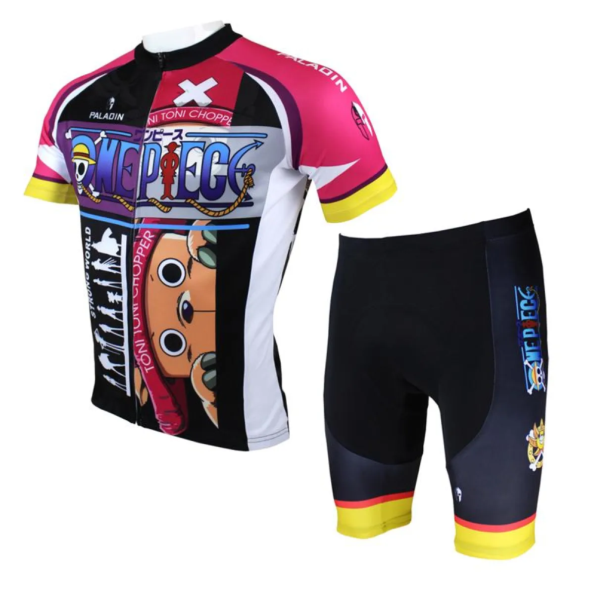 ONE PIECE Series Sea Kings Anime Manga Pirates Tony Tony Chopper Men's Cycling Suit/Jersey Team Kit Jacket T-shirt Summer Spring Autumn Clothes Sportswear Cartoon Blue-nosed Reindeer NO.071