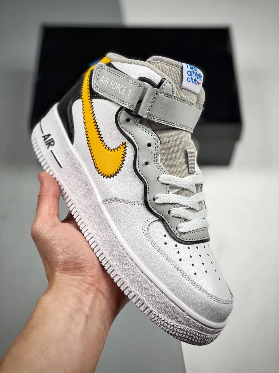 Nike Air Force 1 Mid 'Athletic Club' White Yellow / air force athletic club