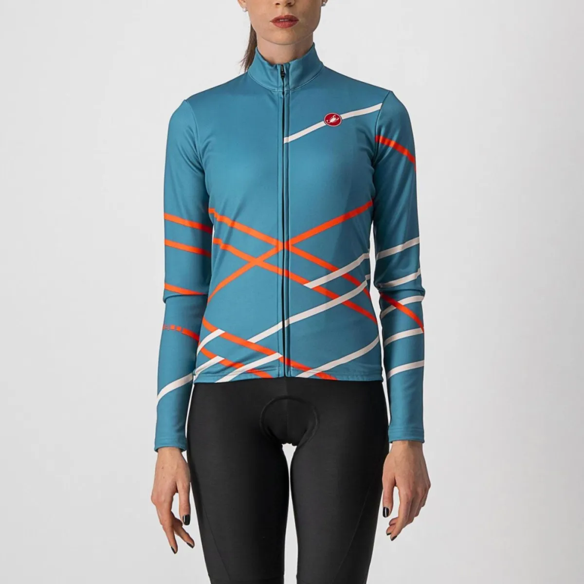 Castelli Diagonal Woman Long Sleeves Jersey - Blue Online